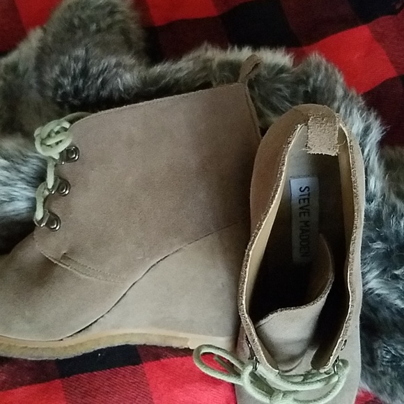 Steve Madden Suede Wedge Booties - Picture 8 of 8